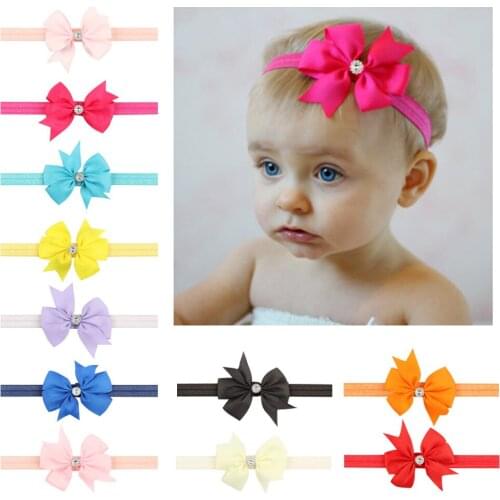 1pcs Girl Boy Bow Rhinestone Headband Hair Bowknot Headbands Kids Lovely Hair Accessories Headband Party Princess Headdress