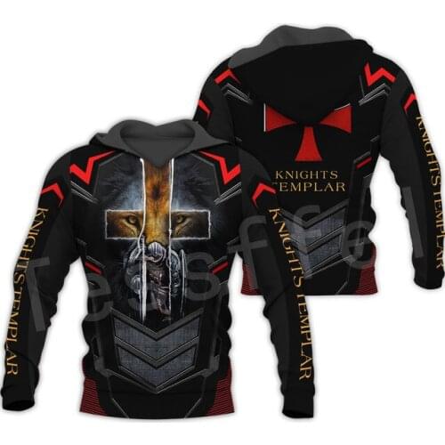 Tessffel Knights Templar Armor Pullover Streetwear Harajuku Pullover 3DfullPrint Zipper/Hoodie/Sweatshirt/Jacket/Mens Womens