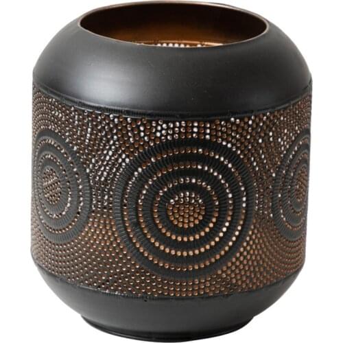 Romantic candlestick wedding props iron hollow carved wind lamp modern decorative ornaments