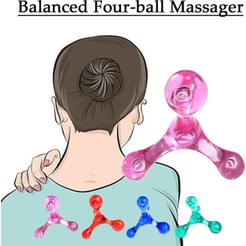 Handheld Arch Body Massager Health Balance Four Ball Back Mini Massage Stick Relax Acupressure Health Massage Tool Dropshipping