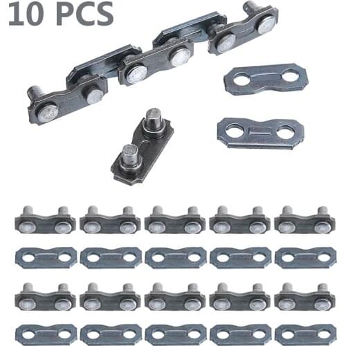 10Pcs Stainless Steel Chainsaw Chain Joiner Link Chain Joint For Joinning 325 058 Chains Chainsaw Parts Garden Tools