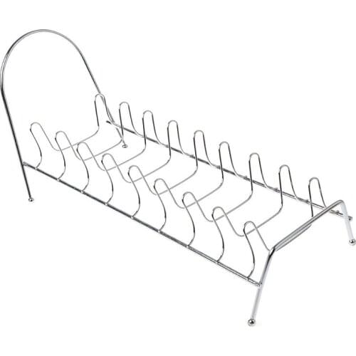 Plate Organizer 7 Slots Chrome Plated Dish Racks Countertop Drying Stand