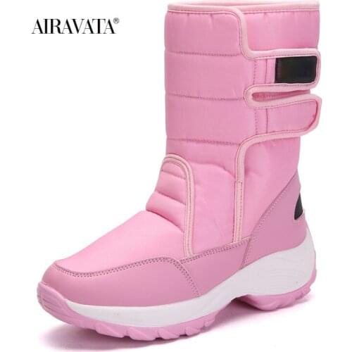 Hiking Shoes Waterproof Women Winter Shoes Snow Boots Womens Footwear Antiskid Bottom Warm Mother Casual