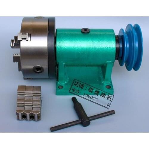Strengthen 200 lathe spindle, self-made spindle assembly of instrument head + three-jaw/four-jaw chuck