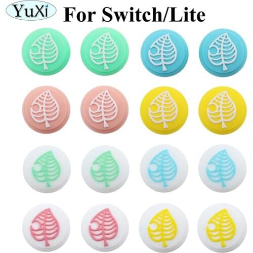 YuXi Animal Crossing Tree Leaf Thumb Stick Grip Cap Joystick Cover For Nintend Switch NS Lite Joy-Con Controller Thumbstick Case