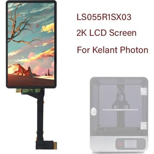 5.5 Inch 2560x1440 LCD Screen for For Kelant Photon 3D Printer 2K Replacement LCD Screen with Tempered Glass Film LS055R1SX03