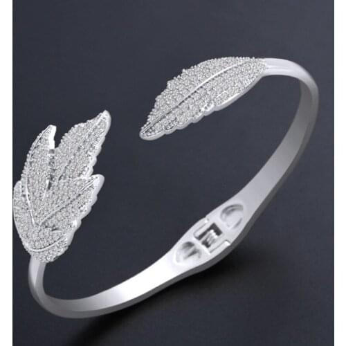 Zlxgirl free shipping luxury Brand AAA cubic zircon copper bangle jewelry women wedding bridal bracelet bangle Velvet bag gifts