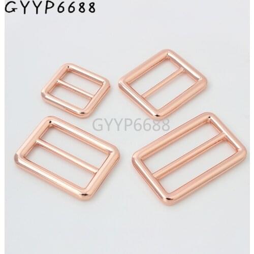 10-30-100pcs Rose gold 20mm 26mm 32mm 38mm metal Welded Belt Strap buckle leather button Bags accessories Suspenders Slider