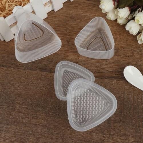 2 Pcs Transparent Practical Kitchen Bento Decorating Sushi Onigiri Mold Food Press Triangular Form Rice Ball Maker Accessories
