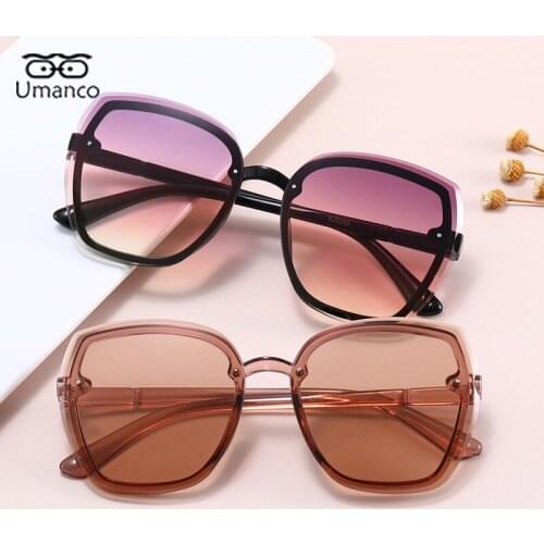 2021 Vintage Gradient Sunglasses Women UV400 Personality Glasses PC Frame Female Eyewear Travel Beach Gift Driving Sun Shades