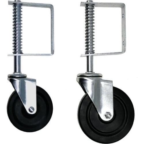 4/5 Inch Spring-loaded Casters Universal Wheel Gate Iron Fences Spring Wheels