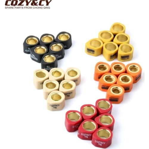 6PC Racing Variator Roller Weights 20x15mm 8g 10g 13g 15g 19.5g for Kymco Yager125 Motor Spcaer 125 Dink Classic 200