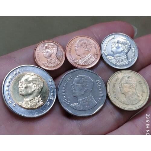 6 Pcs Set OF Thailand ,100% Real Genuine Comemorative Coin,Original Collection