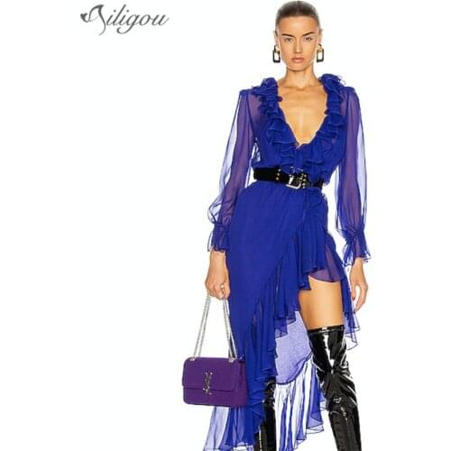 Ailigou Blue Summer Dresses