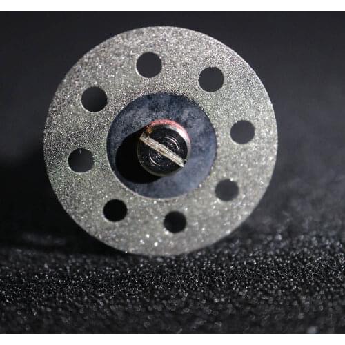 5pcs Dental lab Diamond disc 8 holes disks Double sided grit cutting disc tool diameter 22mm thickness 0.25mm with 1 mandrels