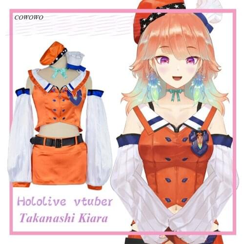 Anime! Vtuber Hololive Takanashi Kiara Battle Suit Lovely Uniform Cosplay Costume Halloween Carnival Party Outfit Women 2021 NEW