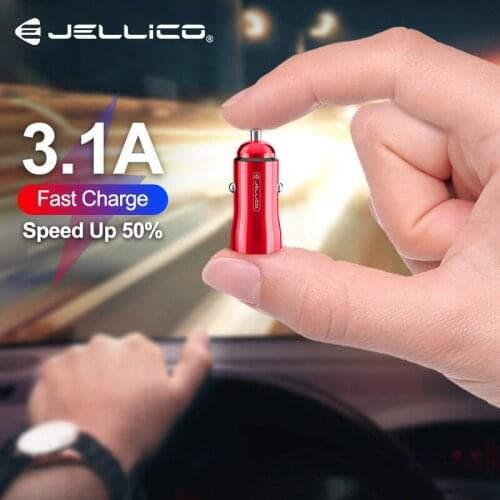 Jellico 18W 3.1A Car Charger Quick Charge 3.0 Universal Dual USB Fast Charging QC For iPhone Samsung Xiaomi Mobile Phone In Car