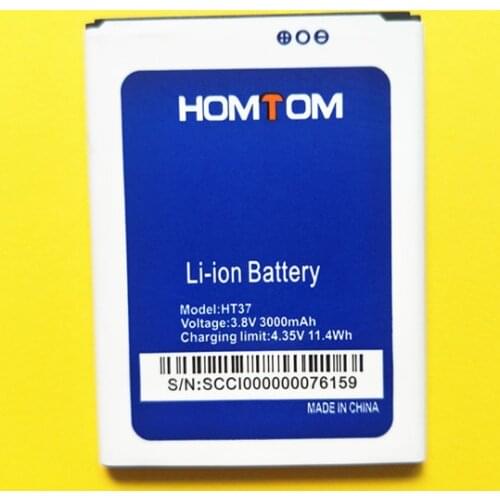 AZK New for HOMTOM HT37 Battery Large Capacity Full 3000mAh Replacement For HOMTOM HT37 Smart Phone battery