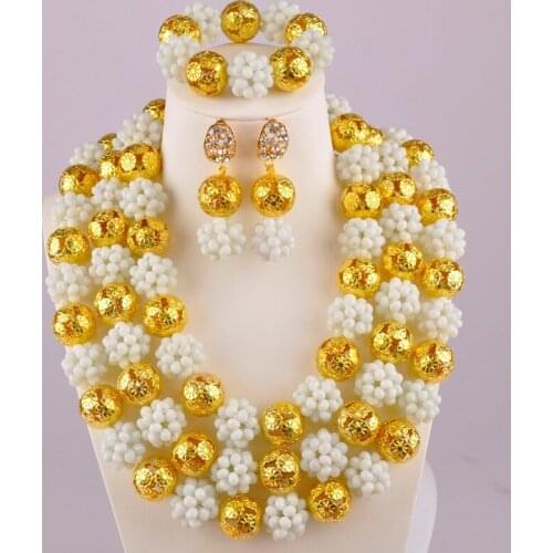 White African Jewelry Set Nigerian Beads Wedding Jewelry Sets