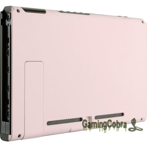 Soft Touch Grip Sakura Pink Console Back Plate DIY Replacement Housing Shell Case for Nintendo Switch Console w/ Kickstand ZP306