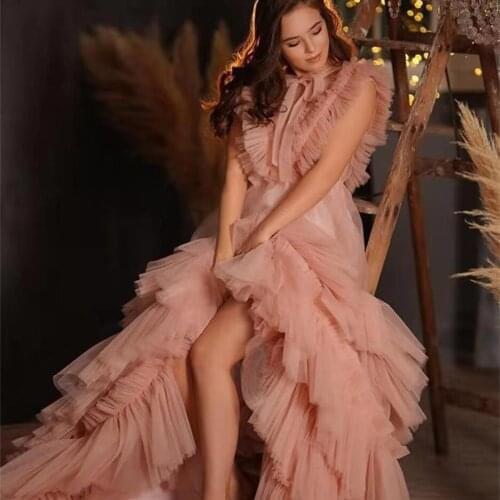 Elegant Maternity Dresses Photo Shoot Props Maternity Photography Tulle Gown Costume Bridal Dress Bathrobe
