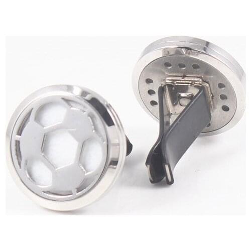 Football Screw Car Perfume Locket Pendant 316 Stainless Steel Car Aroma Locket Essential Oil Car Diffuser Locket Pendants
