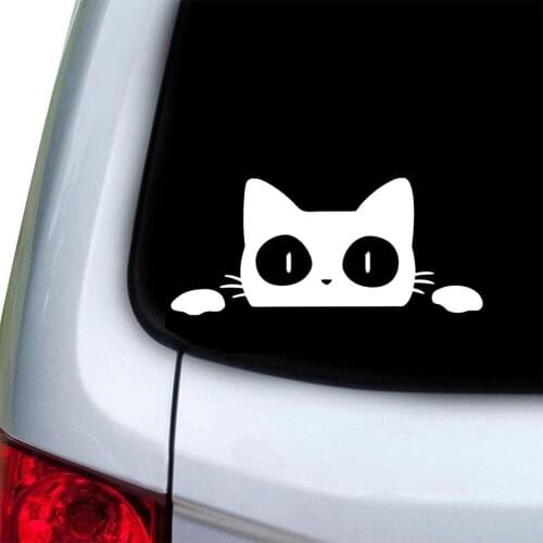 Cute Cat Car Stickers Wrap Vinyl Cars Window Body Decoration to cover scratches Motorcycle Decal Stickers