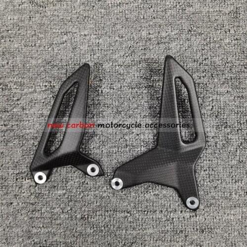 Motorcycle Heel Guard Rearset Plate Foot Peg Protector overlay For Ducati Panigale V2 1299 1199 959 899 Full Carbon Fiber