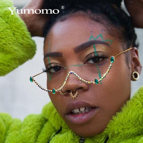 New Diamond Luxury Sunglasses Frame Women Glasses Frame Women Rhinestone Wave Sunglasses Frame Mens Glasses Decoration 2020