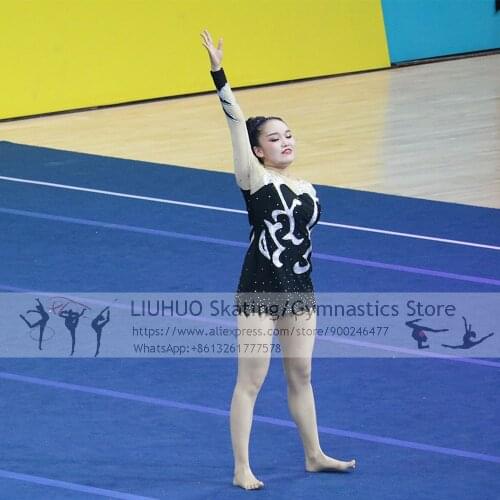 Figure Skating Dress Stage Dancewear Competition Women Kids Rhythmic Gymnastics Performance Dance Costumes Wholesale