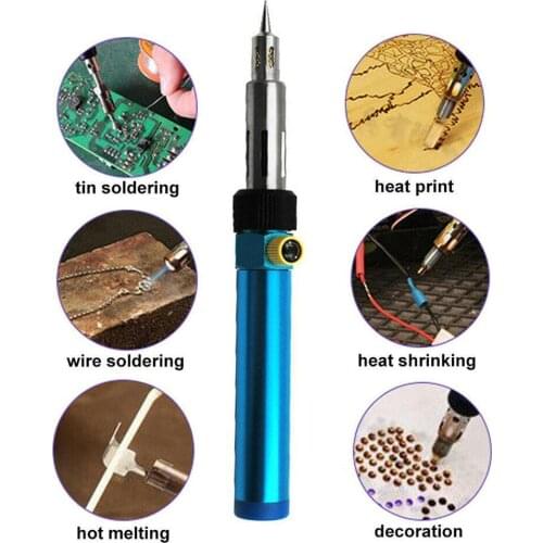 Portable Gas Soldering Iron Metal Gas Soldering Iron No Soldering Batteries Iron For Electricity Torch Three-in-one Or Need E9V3