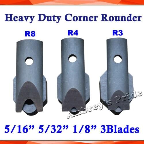 R3(1/8") R4(5/32") R8(5/16") 3 Die Blades for Heavy Duty All Steel Corner Rounder Punch Cutter