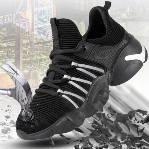 Work Shoes Men Summer Breathable Steel Head Anti-Smashing Anti-Puncture Outdoor Work Boots Sneakers Women Safety Protective Shoe