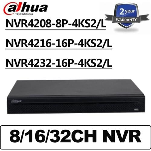 8ch 16ch 32ch NVR NVR4208-8P-4KS2 NVR4216-16P-4KS2 NVR4232-16P-4KS2 8 16 poe ports replace NVR4208-8P-4K NVR4216-8P-4K H265