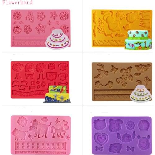 Animals Flowers Silicone Mold Fondant Cake Mold Chocolate Mold Cake Tools Cake Decorating Pastry Tools Soap Mold Baking Tools