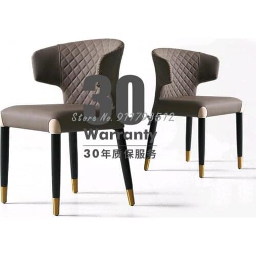 Light luxury model room dining chair designer creative restaurant dining table dining chair makeup single back simple home