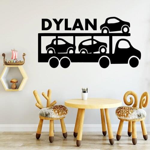 American-Style Vehicle Custom Name Sticker Waterproof Vinyl Wallpaper Home Decor For Kids Rooms Nursery Room Decor Sticker