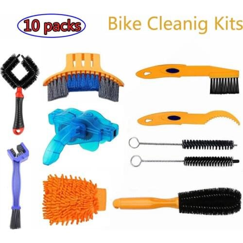 Bike Cleaning Kit Bicycle Cycling Chain Cleaner Scrubber Brushes Mountain Bike Wash Tool Set Bicycle Repair Tools Accessories