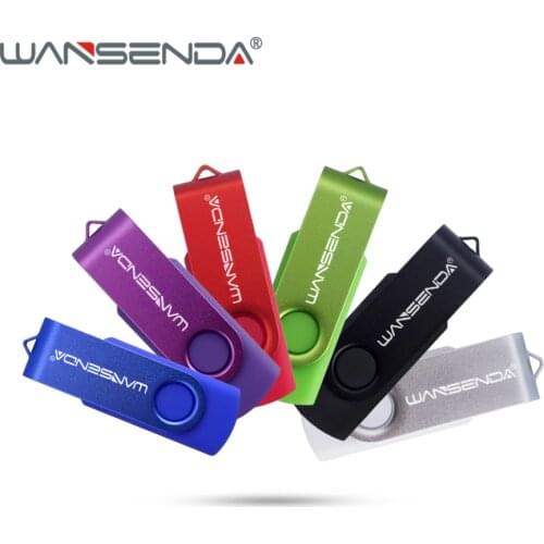WANSENDA USB Flash Drive Rotating Pen Drive 4GB 8GB 16GB 32GB 64GB 128GB 256GB Pendrives USB 2.0 Flash Memory Stick