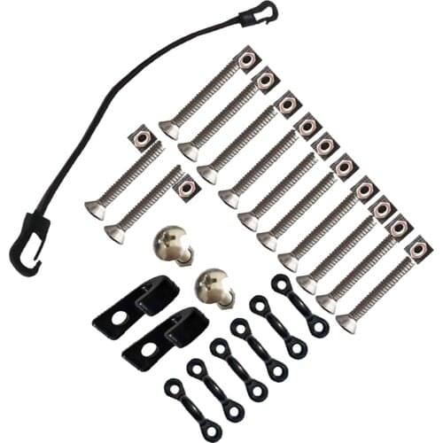 1 Set Deck Rigging Kit Accessory Replacement Parts for Kayaks Canoes and Boats Fishing Supplies With Screws and Nuts