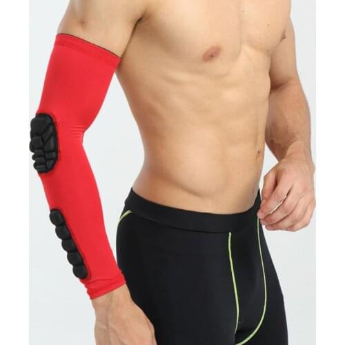 1pc Elbow Pads Protector Armband Basketball Sport Gym Safety Sleeves Arm Heaters Honeycomb Sponge Non-slip Compression