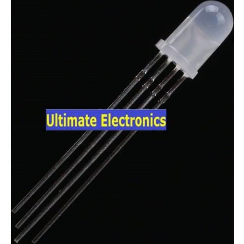 100pcs 5mm round head mist RGB red blue green four feet full color common cathode/anode F5 LED fog dissfused round top