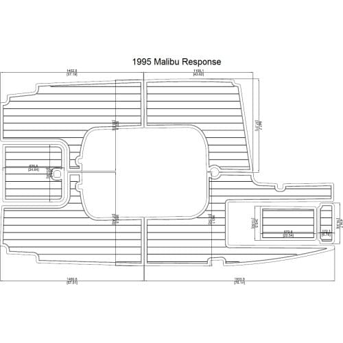 1995 Malibu Response Cockpit Pad Boat EVA Teak Decking 1/4" 6mm