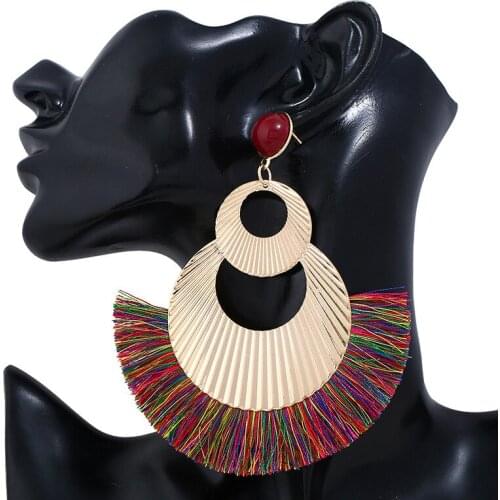 8 Colors Long Tassels Earrings For Women Bohemian Lovely Water Drop Hook Earring Fashion Jewelry 2020 New