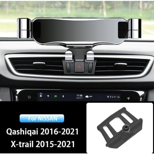 Car Mobile Phone Holder For Nissan X-Trail T32 Qashqai J11 2014-2021 Air Vent Stand GPS Gravity Navigation Bracket Accessories