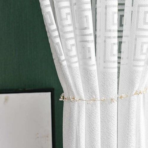 White Sheer Curtains For Living Room Modern Simple Tulle Curtain On The Bedroom Window Decoration Voile Curtains For Home Drapes