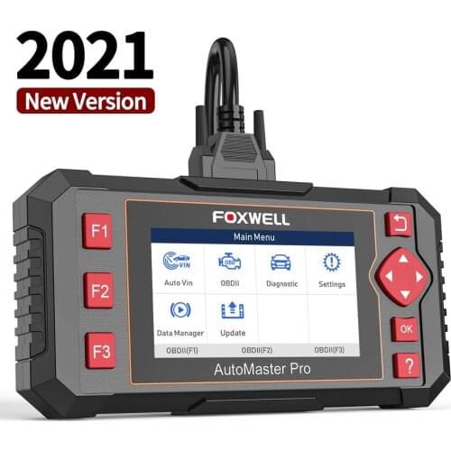 FOXWELL NT604 Elite OBD2 Diagnostic Scanner Car Tools ABS SRS Engine Transmission System Data Print Lifetime Free Update