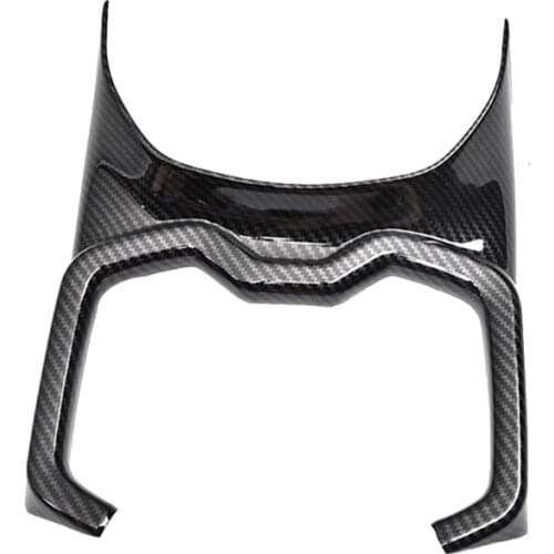 For Toyota RAV4 2019 2020 2021 Carbon Fiber Car Front Cup Holder Frame Cover Decoration