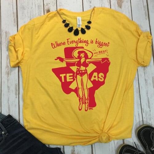 80s 90s Retro Style Cowgirl Printed Tshirts For Ladies Plus Size Loose Cotton Summer Tops Short Sleeve Texas Graphic Tees