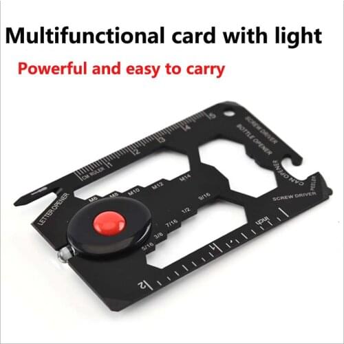 EDC tool bicycle card type tool chain inner hexagon bottle opener multi function Swiss Army knife card